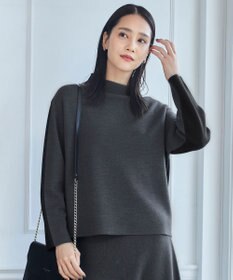 自由区 【セットアップ対応・洗える】ウールミラノボトルネック ニット