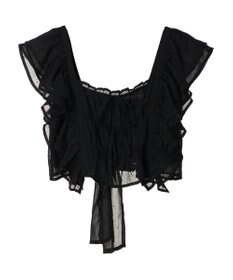 earth music&ecology フロッキードットフリルビスチェ