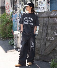 WEGO 【ユニセックス着用ITEM/MLサイズ展開】ブリーチヴィンテージグラフィックT（SS）