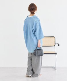 earth music&ecology 裾レースロゴプリントTシャツ