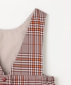 組曲 KIDS 【110-140cm】Chocolat de check ジャンパースカート