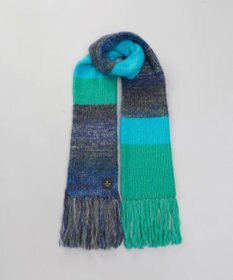 AURORA 【 LANVIN en Bleu （ランバン オン ブルー）】モコモコロングニットマフラー(WASH)