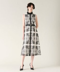 GRACE CONTINENTAL 刺繍フレアドレス