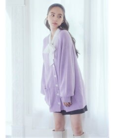 earth music&ecology アンチピリング畦Ｖネックカーディガン