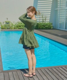 OP／FILA 【Ocean Pacific】フレアラッシュＴシャツ