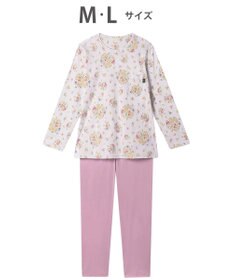 WACOAL パジャマ 長袖 長ズボン 綿100%(本体) スムース素材 ミントン レディース NDX562 /ワコール