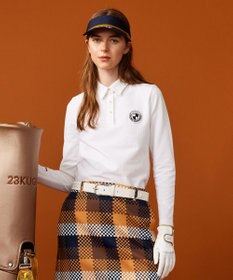 23区GOLF 【WOMEN】スクエアカノコ 長袖 ポロシャツ