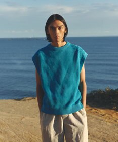 UNFILO MENS メッシュ ニットベスト [24年春夏商品]