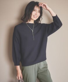 ANY 【洗濯機可】パフスリーブガーターニット