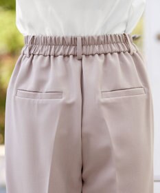 Tiaclasse 【ストレッチジョーゼット】スリットテーパードパンツ