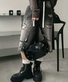 WEGO メタルパーツハーフムーンバッグ