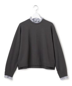 23区 L 【WEB＆一部店舗限定】クリアコットンテリー ストライプフリル スウェット