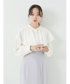 earth music&ecology ケープカラーブラウス