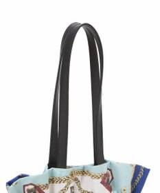 TOPKAPI 【TREASURE TOPKAPI】マイルドサテン スカーフ柄 巾着 トート バッグ