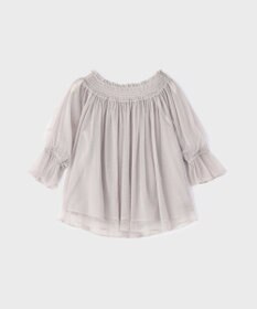 GRACE CONTINENTAL チュールシャーリングトップ