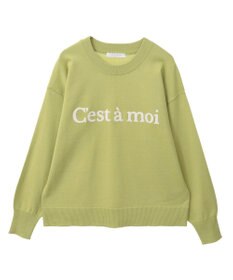 Green Parks さがら刺繍ロゴニットプルオーバー