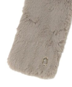 MOONBAT FURLA（フルラ）ベルト差し込みファーティペット アーチロゴ フェイクファー