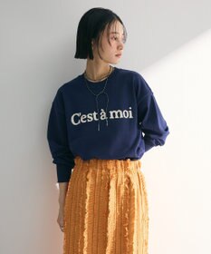 Green Parks さがら刺繍ロゴニットプルオーバー