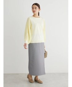 Green Parks プリーツ袖ニットプルオーバー