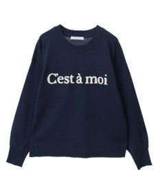 Green Parks さがら刺繍ロゴニットプルオーバー