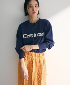 Green Parks さがら刺繍ロゴニットプルオーバー