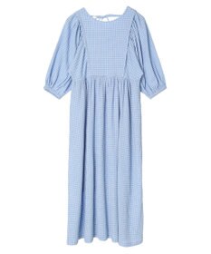 earth music&ecology ボリュームスリーブＣｈｅｃｋワンピース