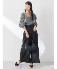 earth music&ecology ベルト付きワイドパンツ