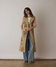 GRACE CONTINENTAL プリントトレンチワンピース