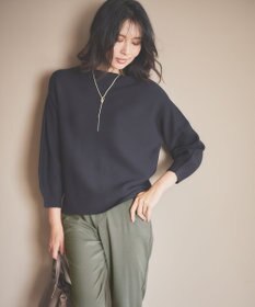 ANY 【洗濯機可】パフスリーブガーターニット