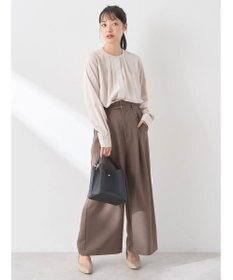 earth music&ecology ベルト付きワイドパンツ