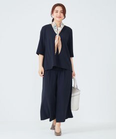 23区 L 【Lサイズ限定】ハイストレッチツイル ブラウス