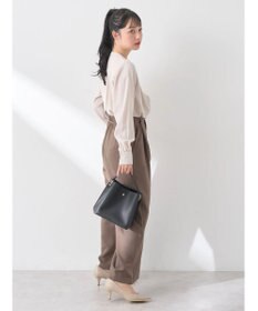 earth music&ecology ベルト付きワイドパンツ