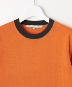 自由区 L 【アンサンブル対応・洗える】ウールシルク5分袖 ニット