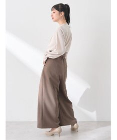 earth music&ecology ベルト付きワイドパンツ