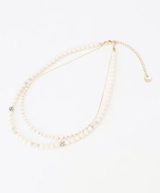 ANY SIS ストーンパール調2連 ネックレス