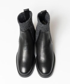 BONTRE 【UNISA/ウニサ】リブニットショートブーツ