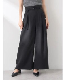 earth music&ecology ベルト付きワイドパンツ