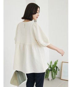 Green Parks ジャガードペプラムブラウス