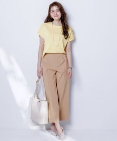 ANY SIS 【ストレッチ・接触冷感・撥水・UVカット・洗える】エアリーストレッチ ワイドパンツ