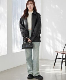 WEGO ヴィンテージライクPUフライトジャケット