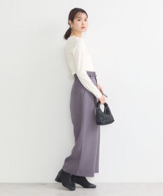 earth music&ecology ベルト付きワイドパンツ