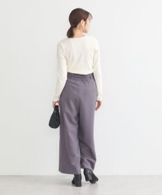 earth music&ecology ベルト付きワイドパンツ