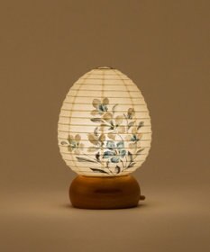 ちょうちん堂 【あかり道】〈手書絵付〉薄藍桔梗 ちょうちん ライト