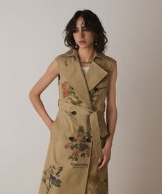 GRACE CONTINENTAL プリントトレンチワンピース