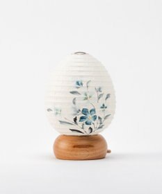 ちょうちん堂 【あかり道】〈手書絵付〉薄藍桔梗 ちょうちん ライト