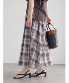 Te chichi チェックギャザースカート
