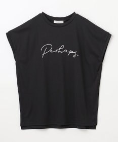 ANY 【汗ジミ防止加工】シルケットスムースフレンチスリーブ刺繍ロゴTシャツ