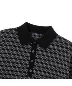 ZERO HALLIBURTON 【セットアップ可能】 モノグラム柄 ニットポロシャツ ZHG-W5A4d 85139