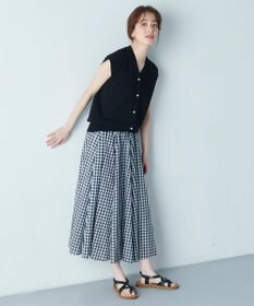 ANY 【洗濯機可】パールポイントフレンチスリーブニット