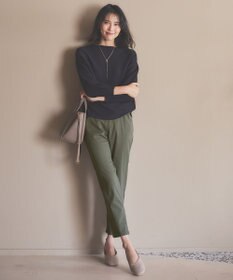 ANY 【洗濯機可】パフスリーブガーターニット